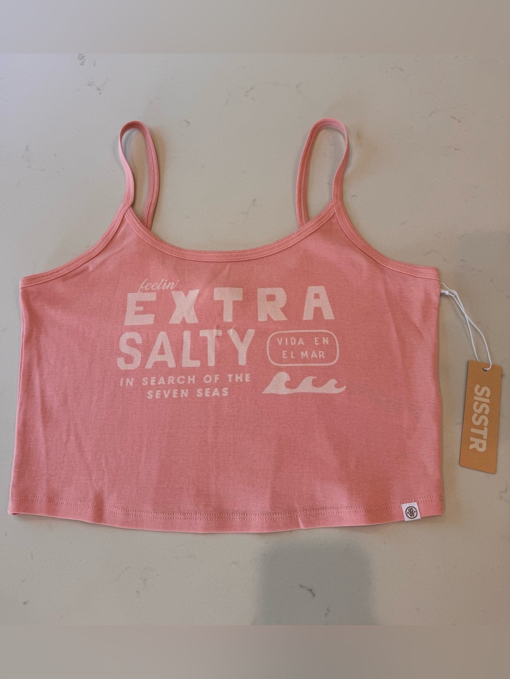 Sisstr Extra Salty Beach Crush Knit Tank NWT Size M